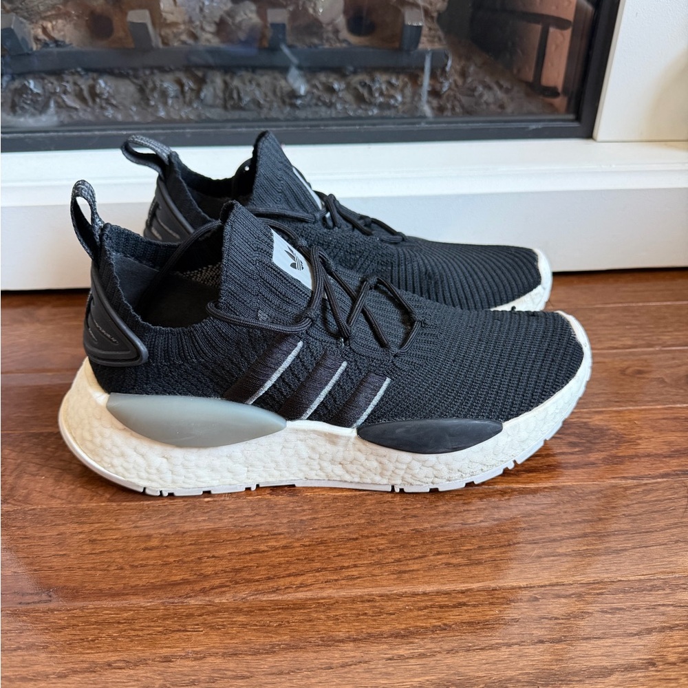 Adidas Nmd W1 Lace Up  Womens Black Sneakers Casual Shoes size 8